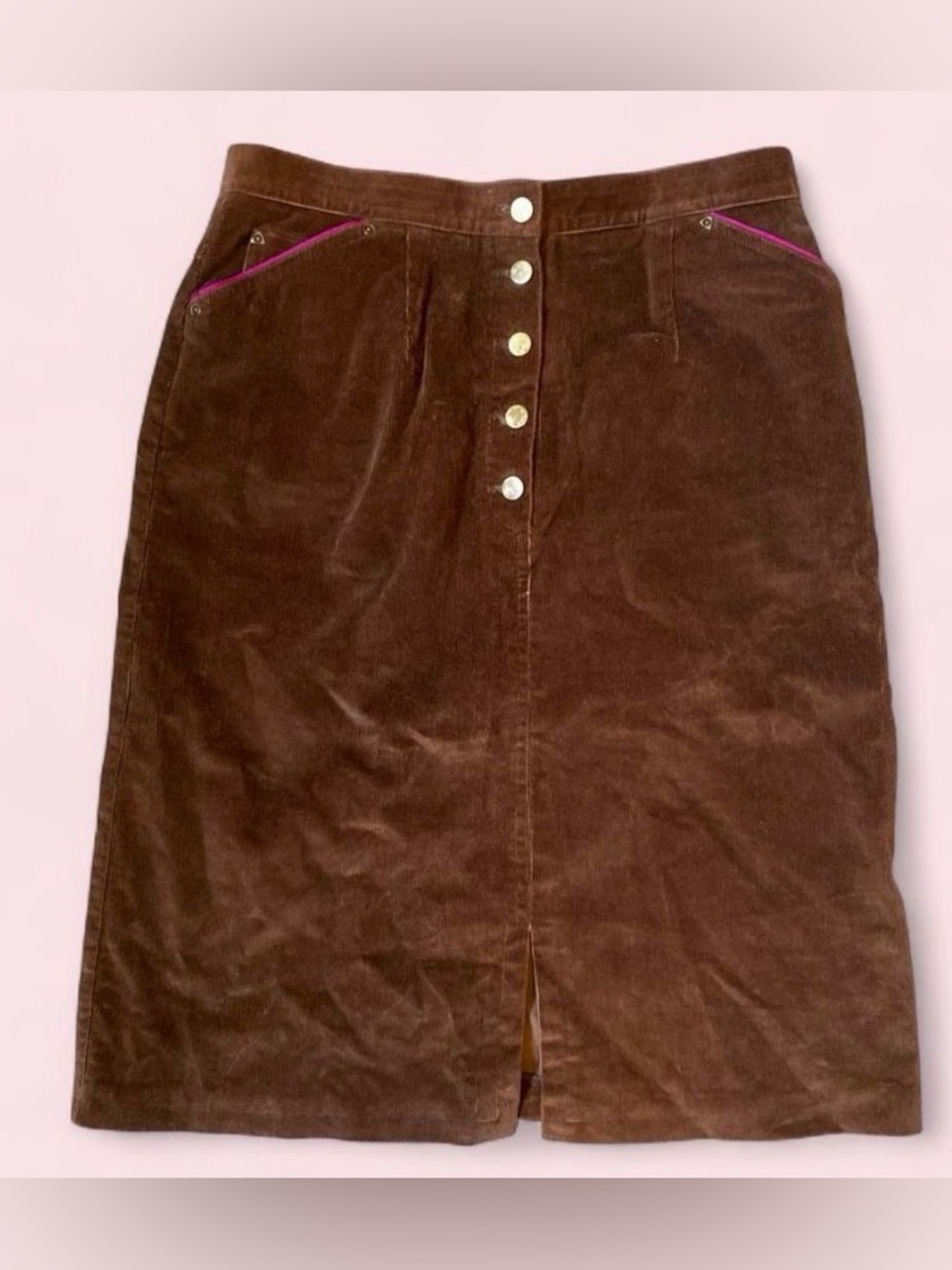 Vintage brown corduroy skirt